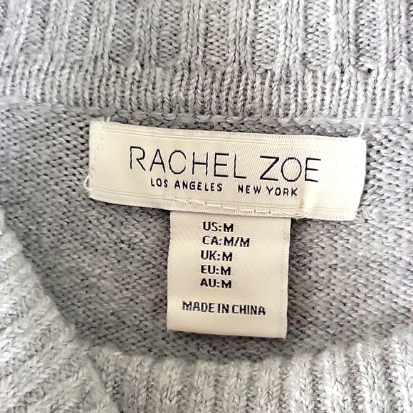 Rachel Zoe Large Striped Cowl Neck Long Sleeve Oversized Sweater Size M - Picture 2 of 9